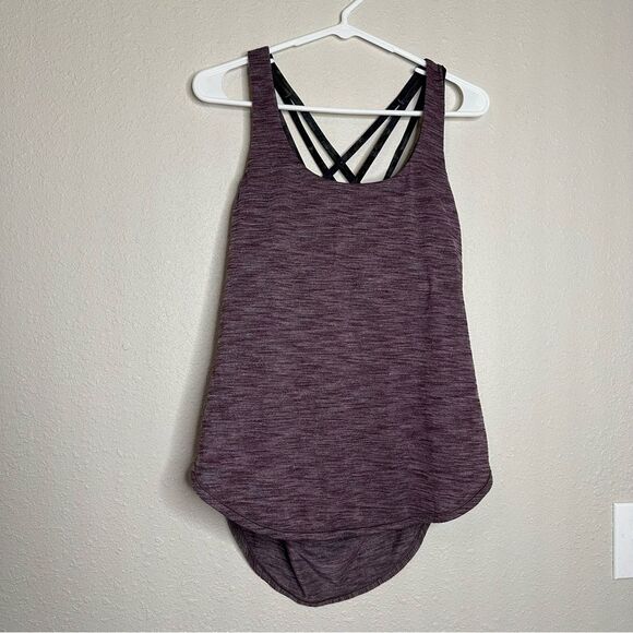 Lululemon Free to be Serene Tank Top Heathered Black Cherry Radiant Multi - Picture 1 of 7